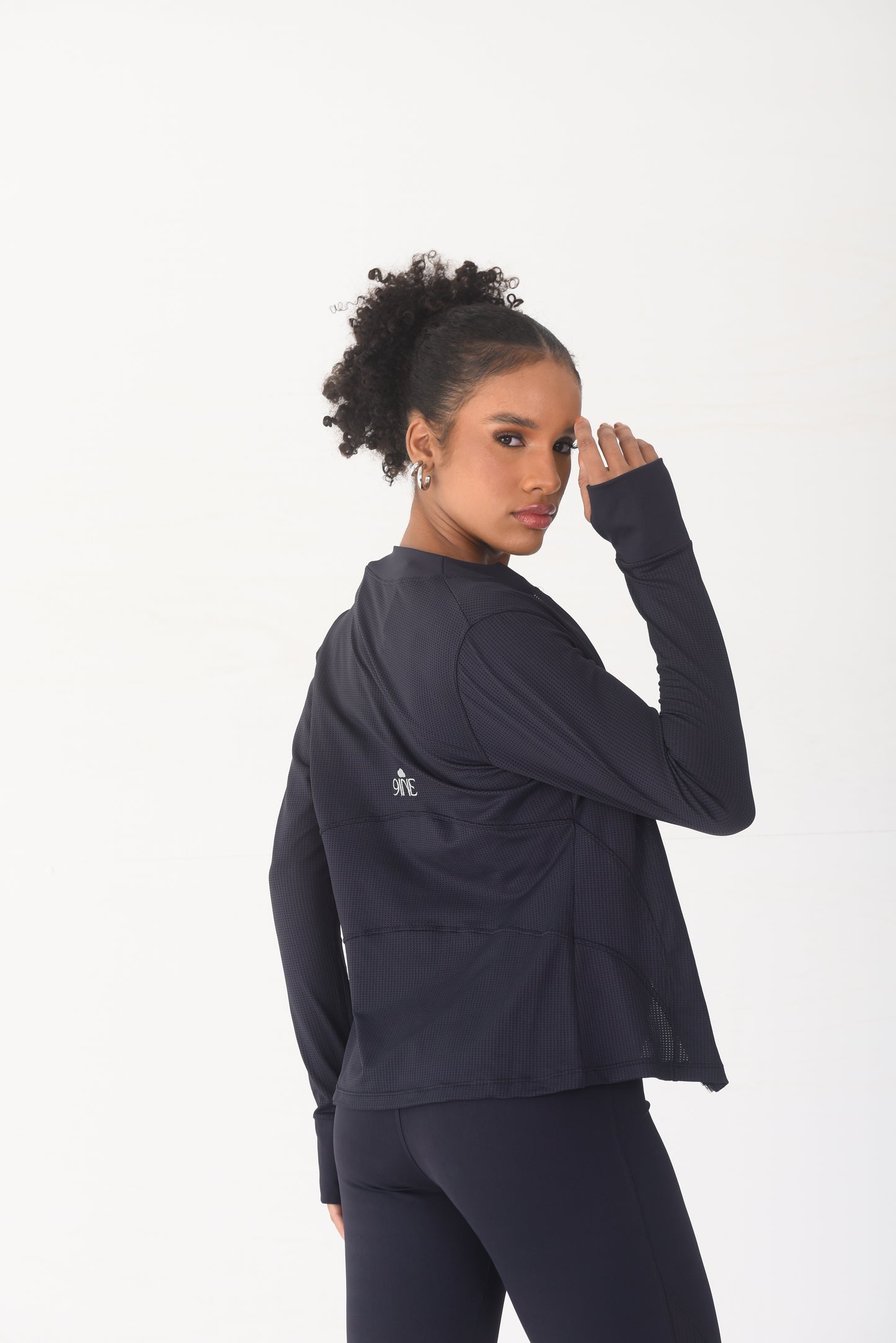 Black Mesh Detail Jacket