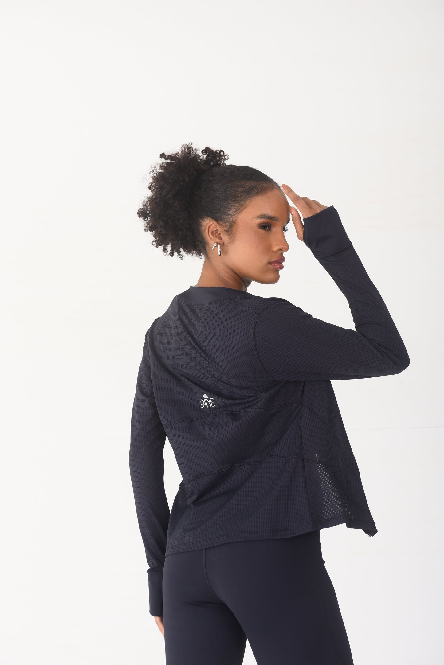 Black Mesh Detail Jacket