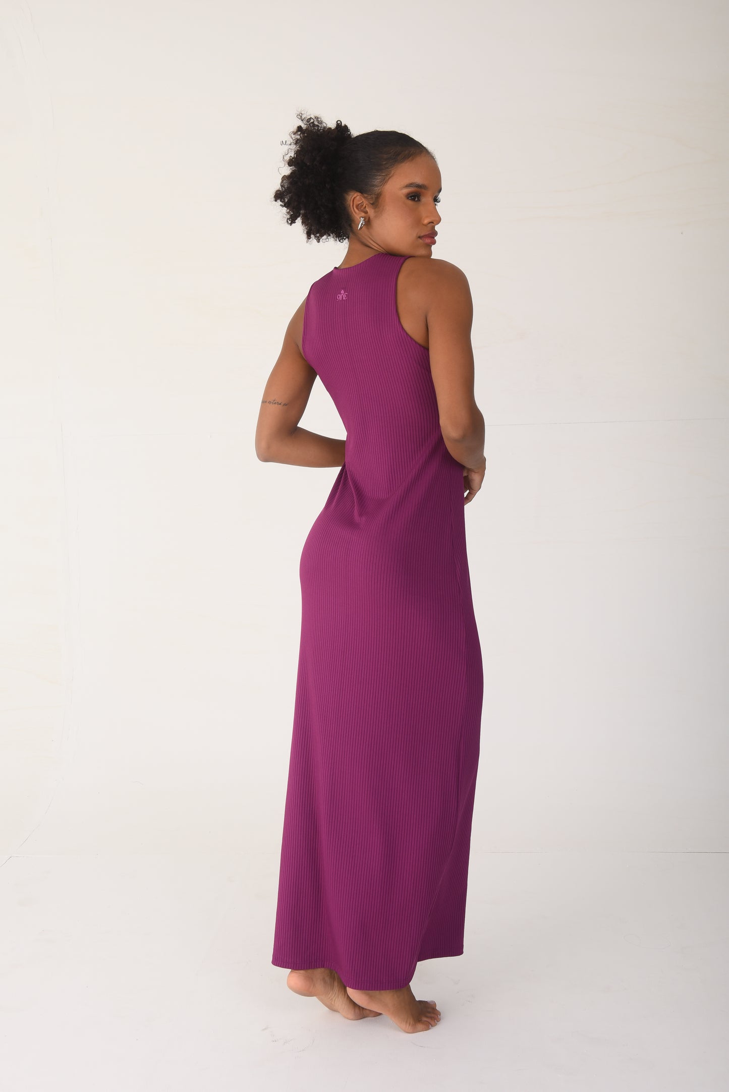 Ribbed Maxi Dress Purple