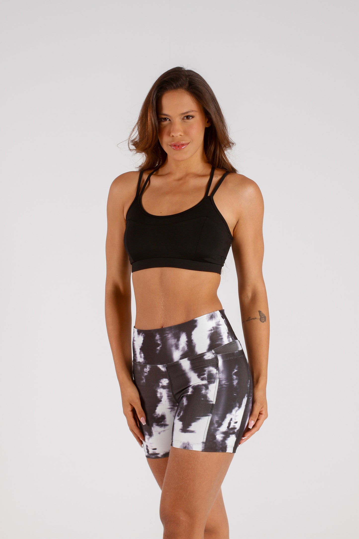Black & White Tie Dye Pocket Short