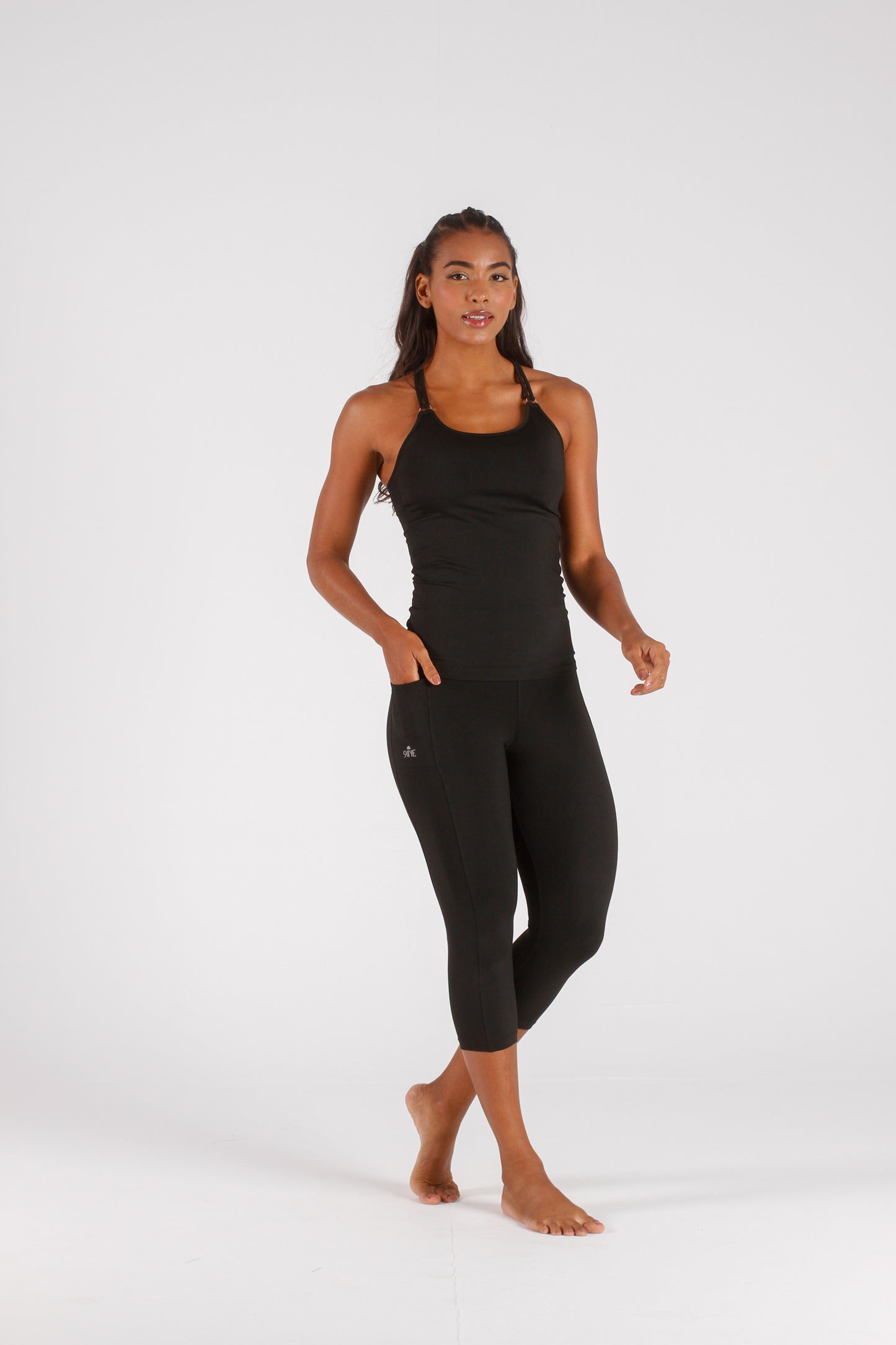 Black Pocket 3/4 Legging