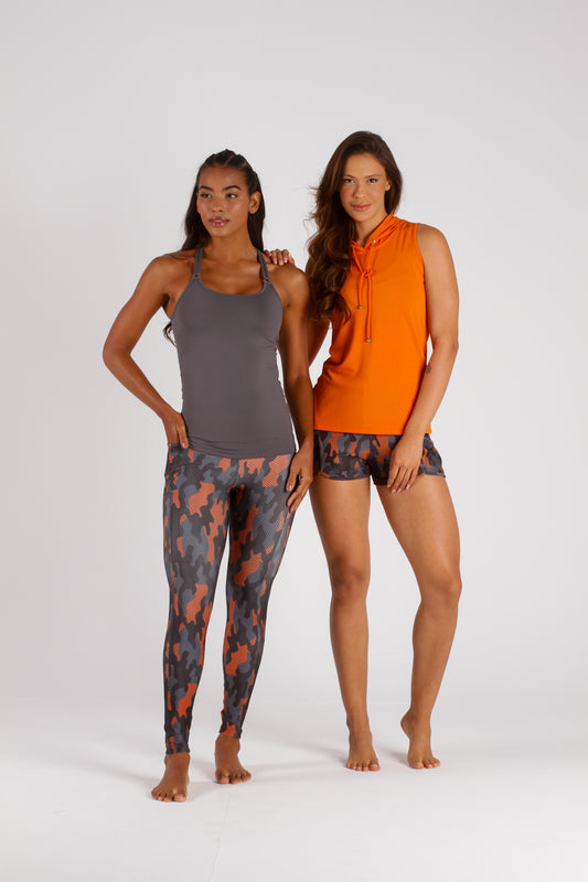 Orange Camo Pocket Legging