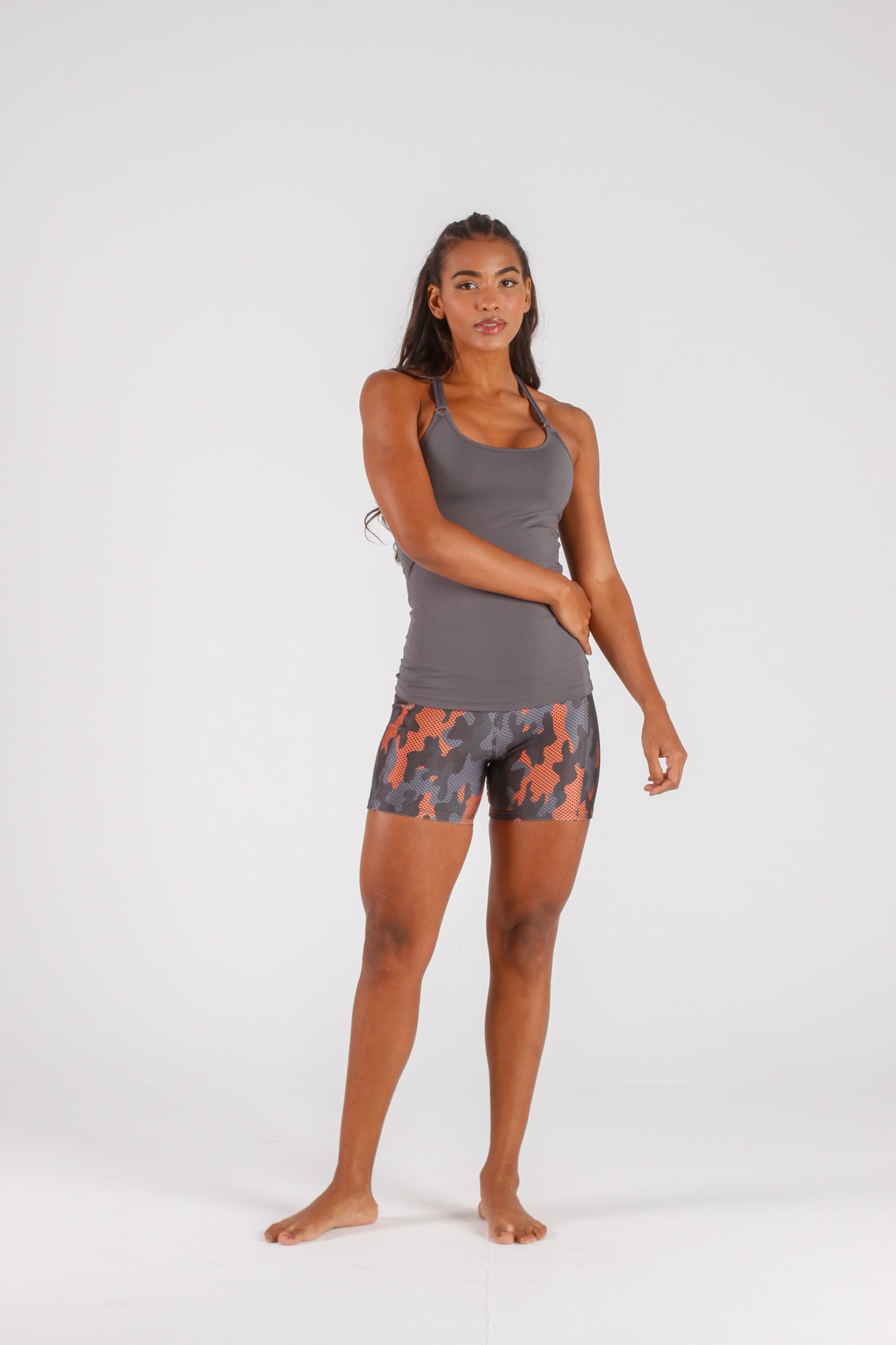 Orange Camo Pocket Short