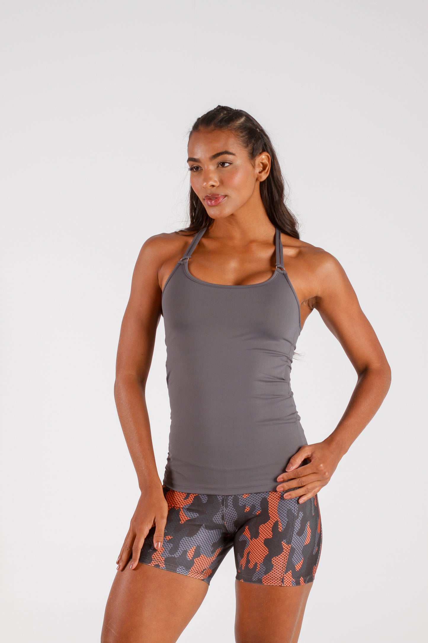 Grey Racerback Tank