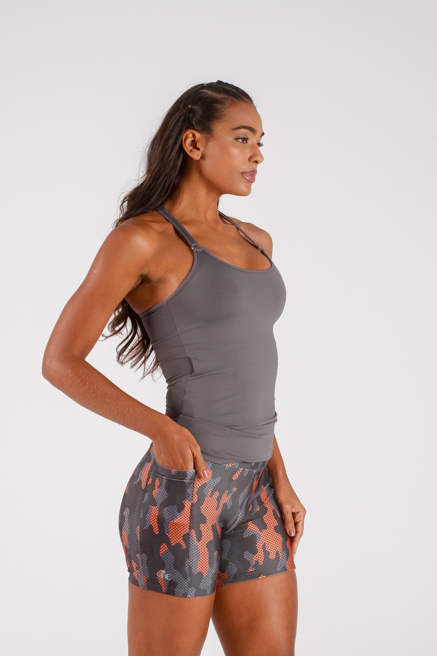 Orange Camo Pocket Short