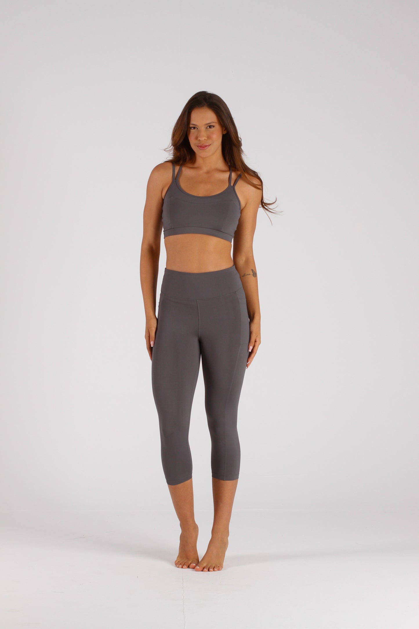 Grey Pocket 3/4 Legging