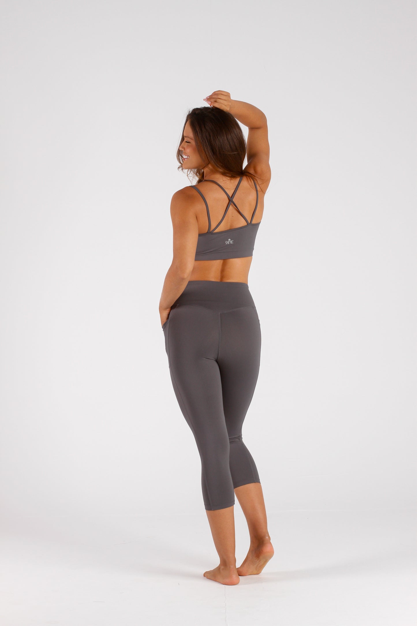 Grey Pocket 3/4 Legging