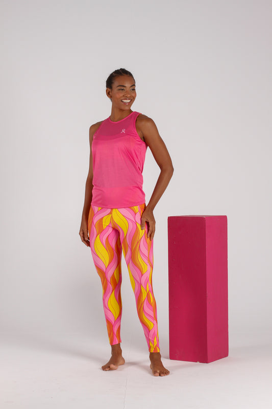 Heart Light Pink Tie Back Tank