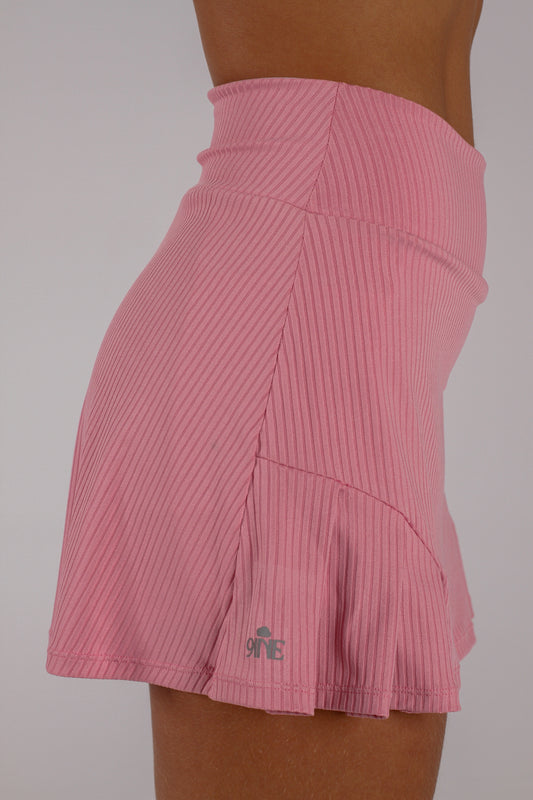 Pink Ribbed Skort