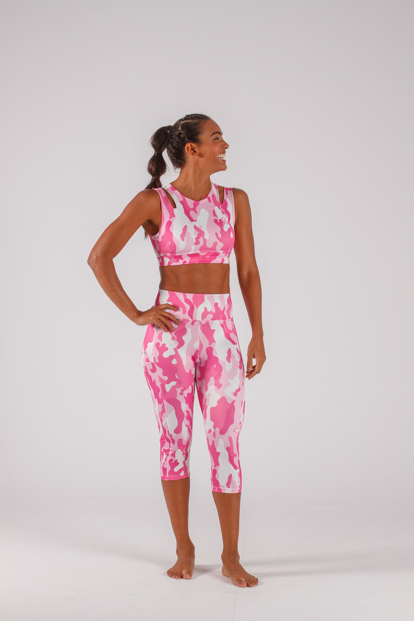 Pink Camo Capri