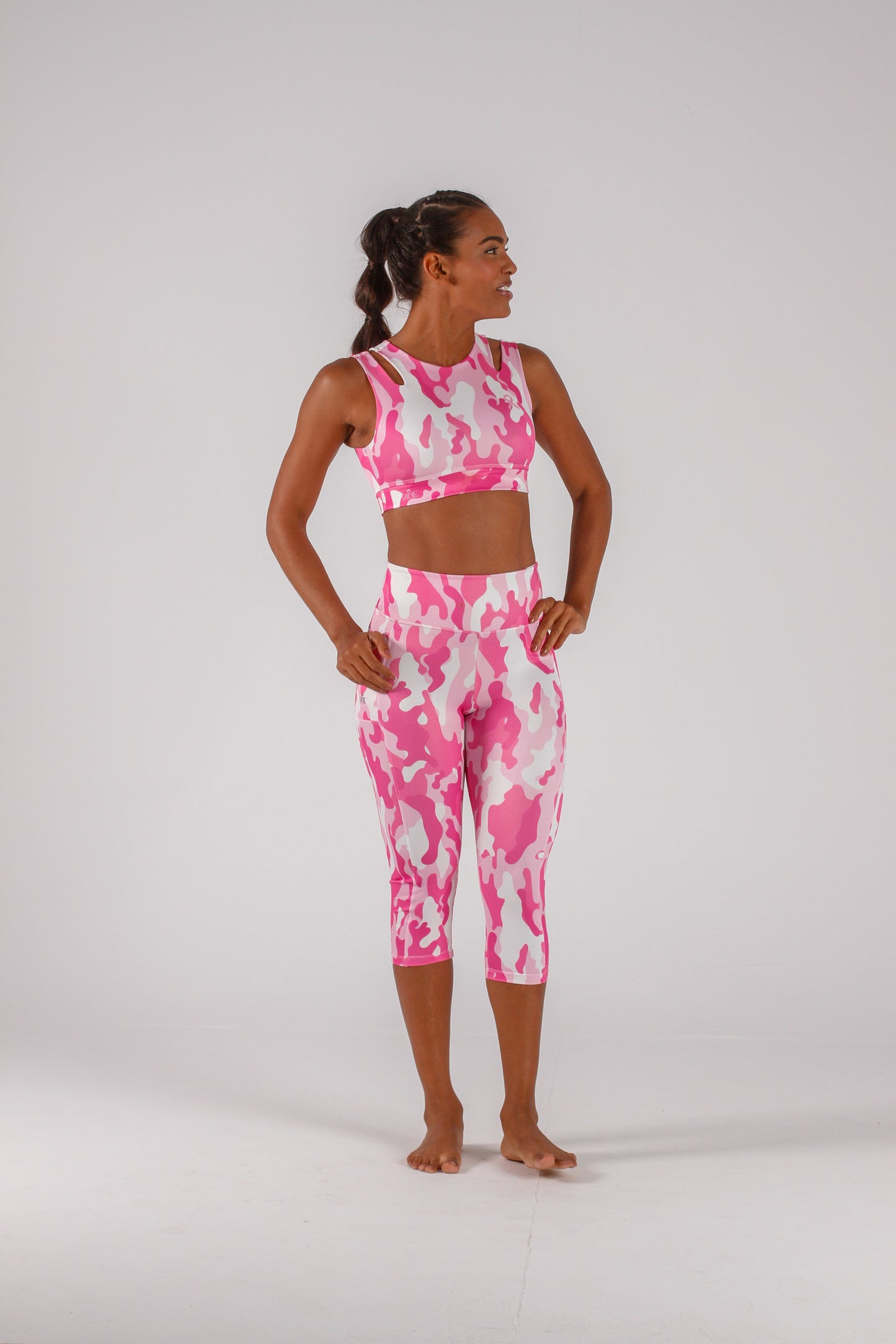 Pink Camo Capri