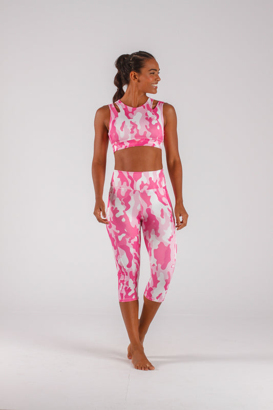 Pink Camo Capri