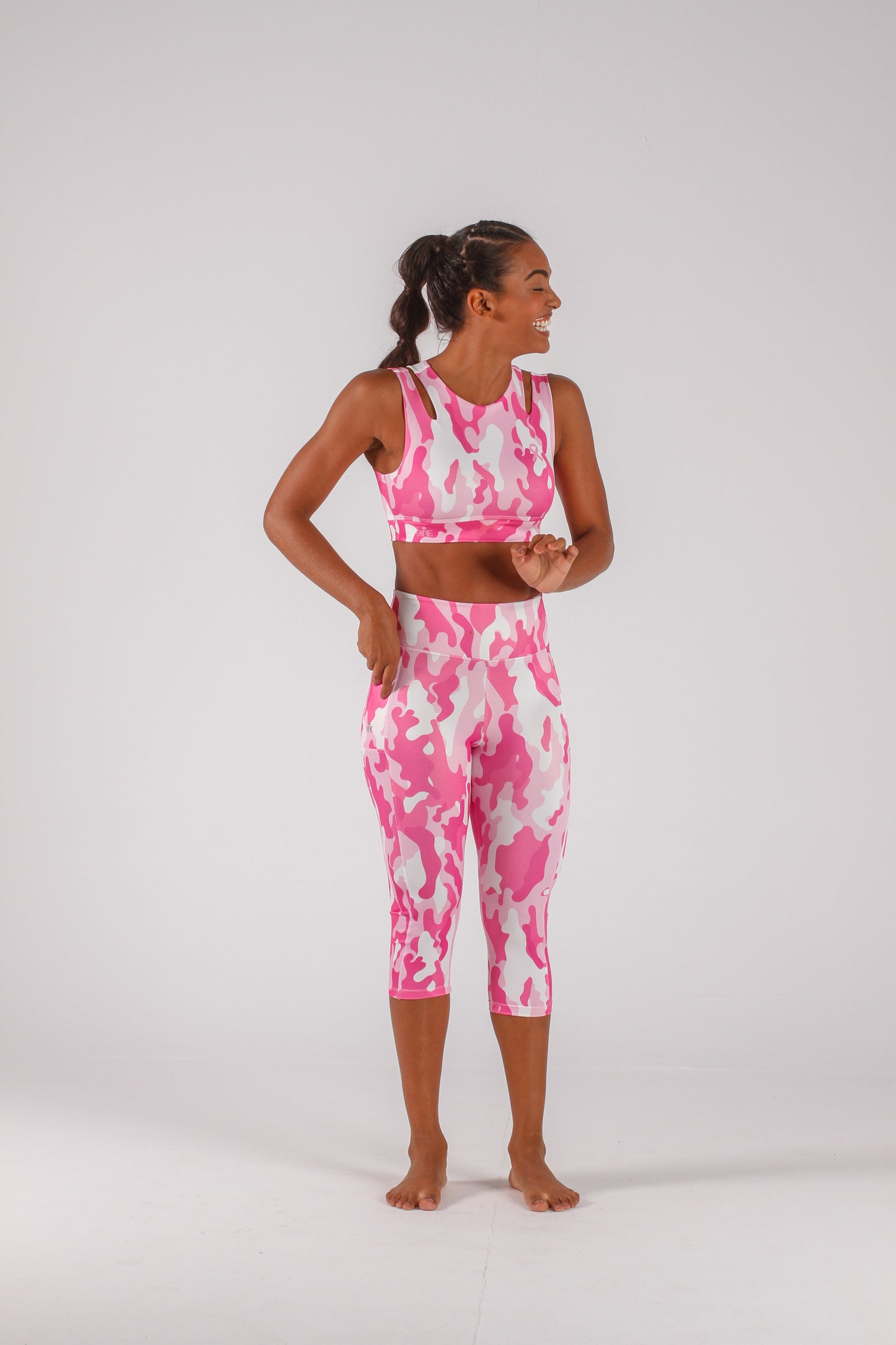 Pink Camo Capri