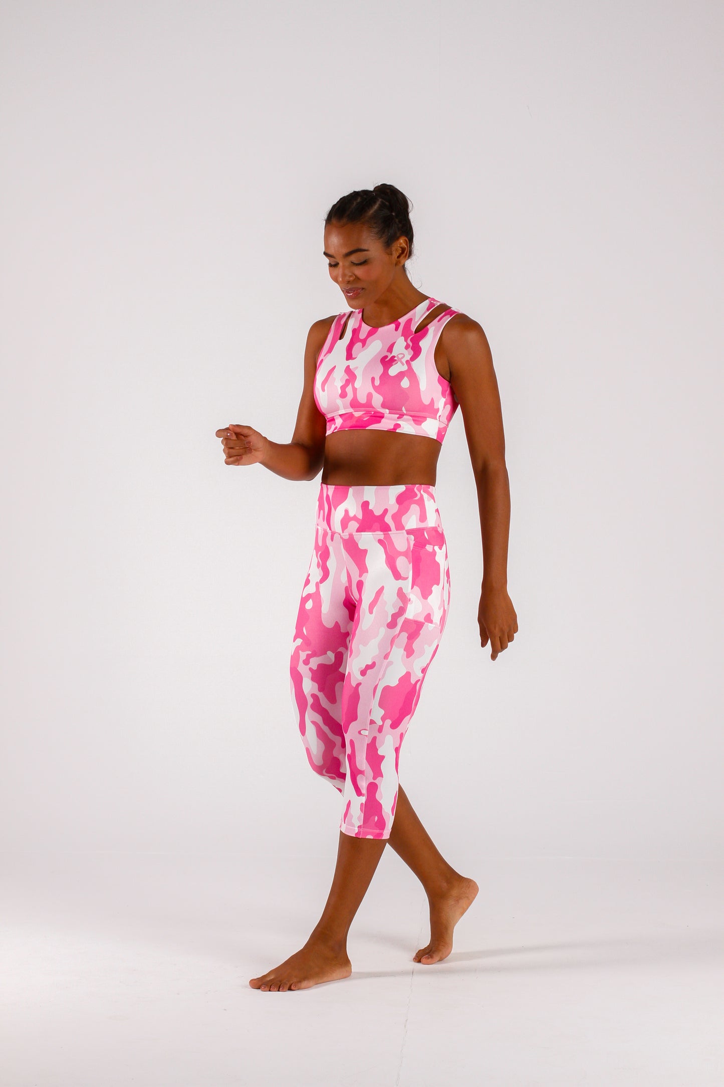 Pink Camo Capri