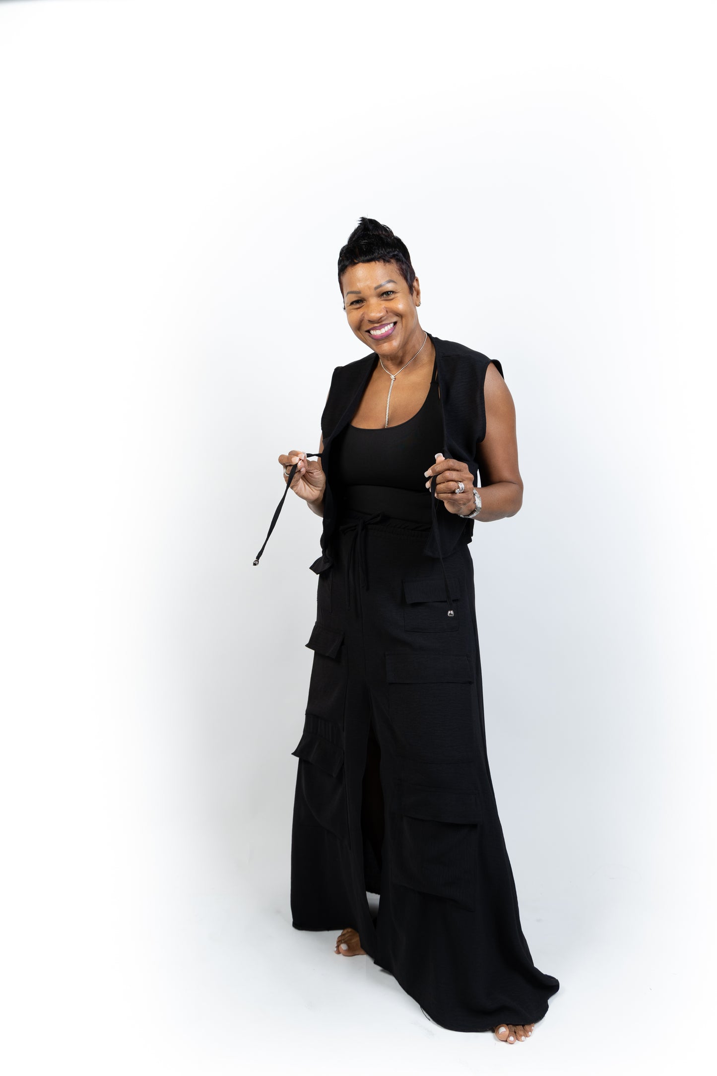 Black Cargo Skirt