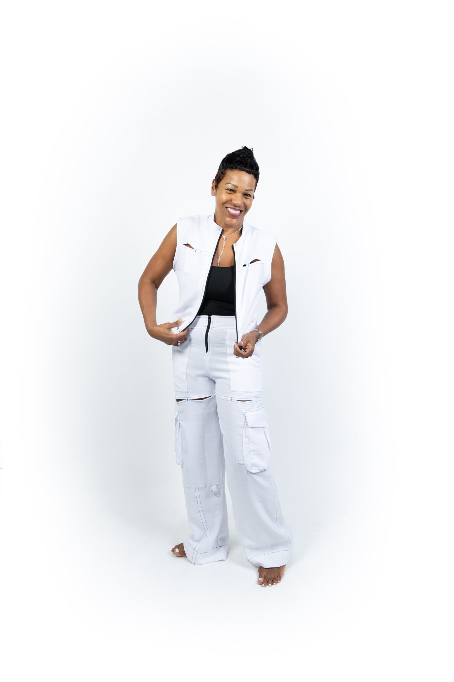 White Fashion Vest