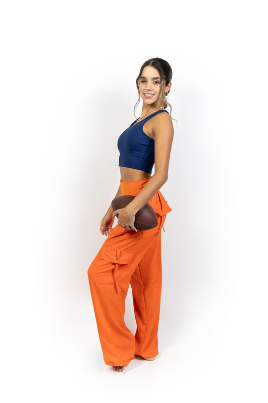 Orange Cargo Pant