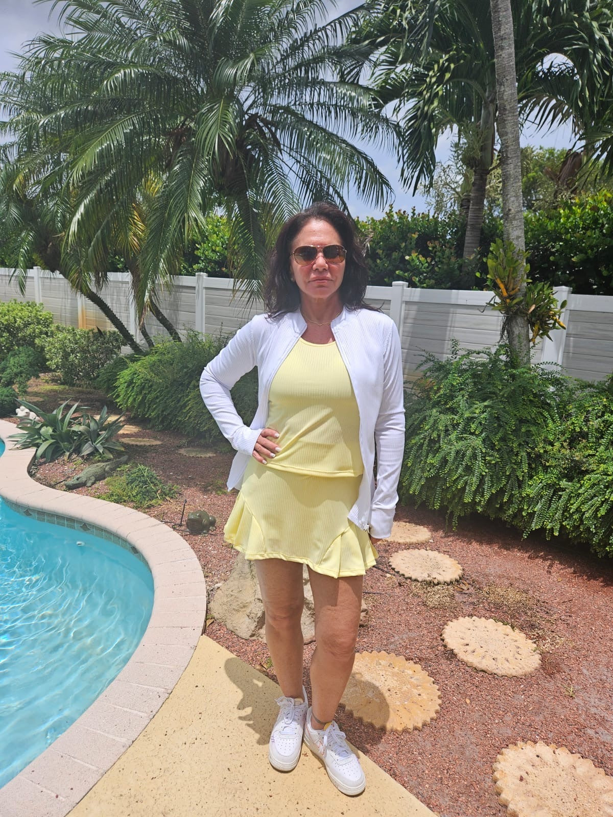 Yellow Ribbed Crop Top