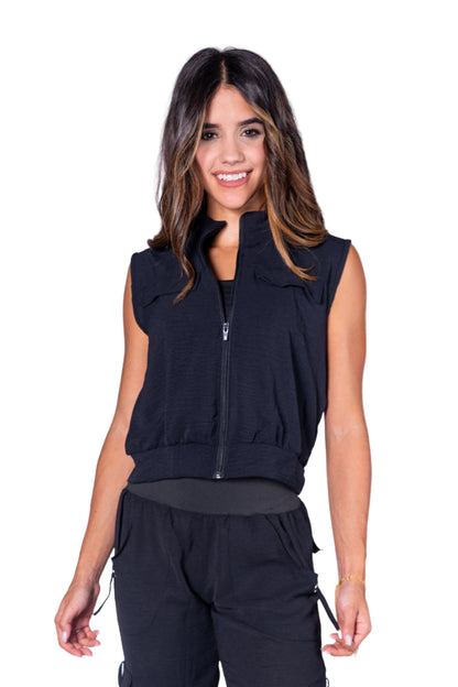 Black Cargo Vest