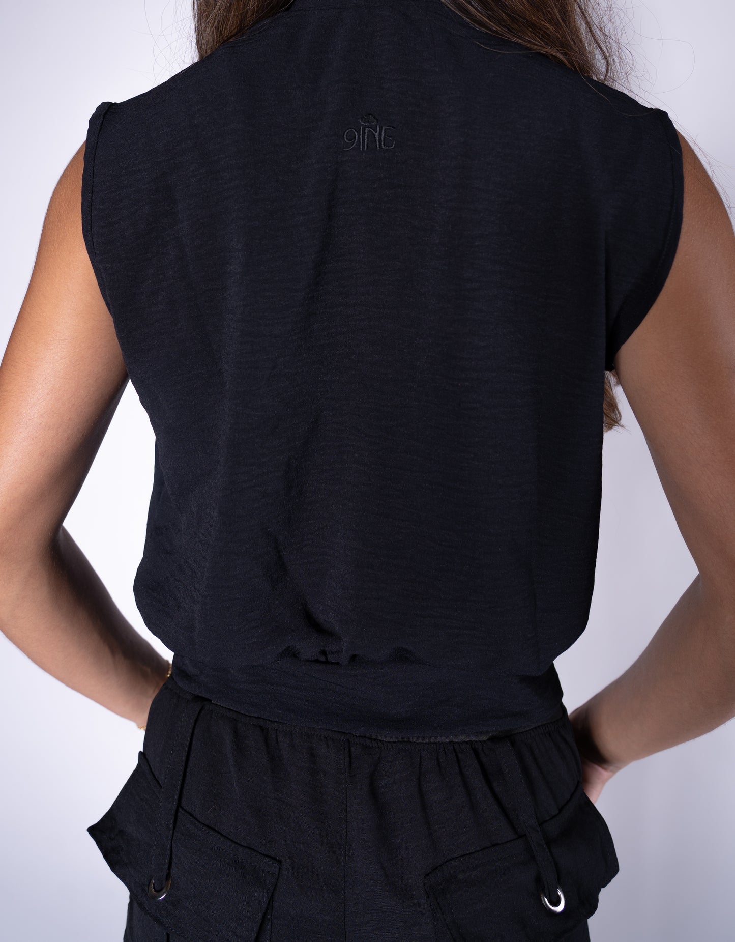 Black Cargo Vest