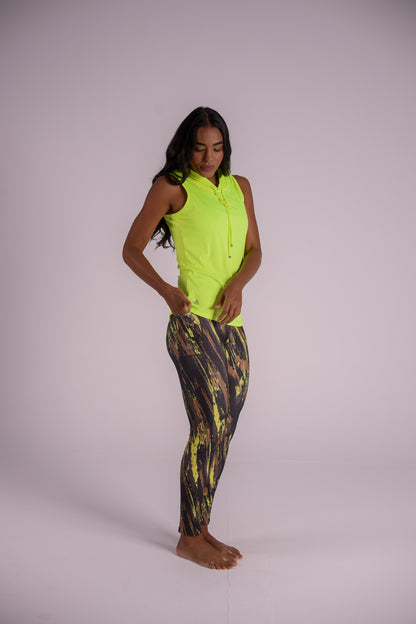 Yellow Splash Pocket Legging