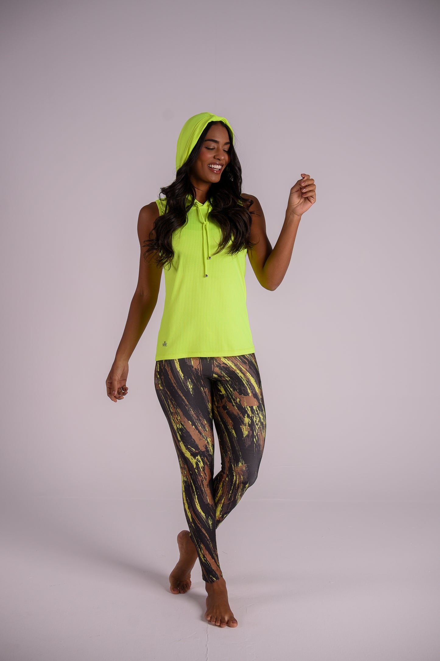 Yellow Splash Pocket Legging