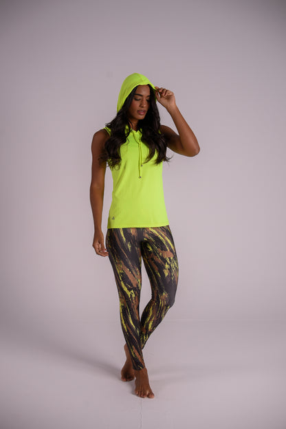 Yellow Splash Pocket Legging