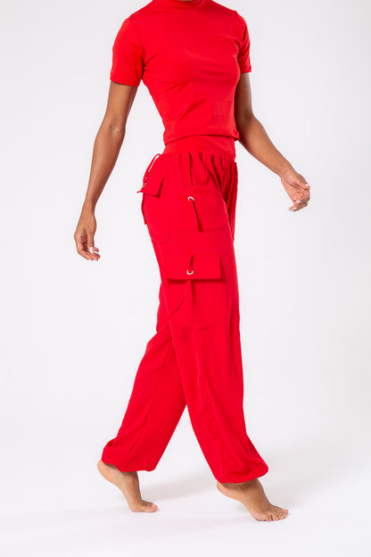 Ferrari Red Cargo Pant