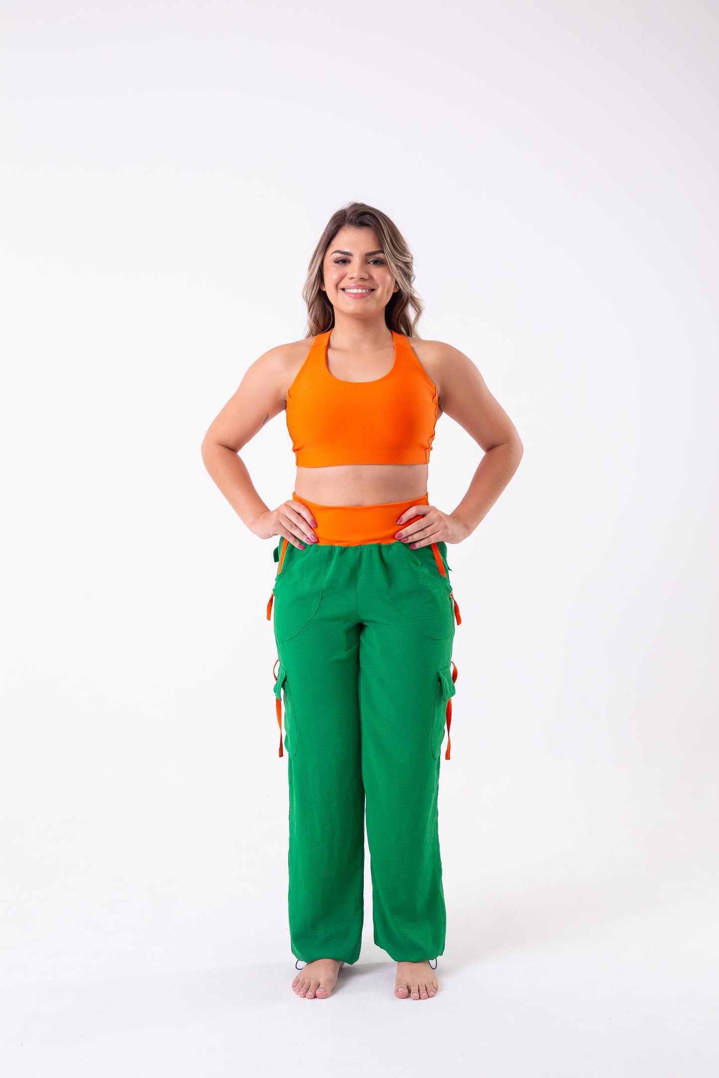 Green & Orange Cargo Pant