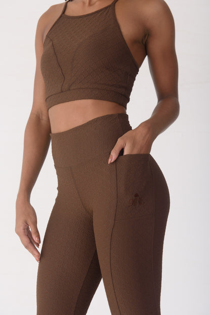 Chocolate Jaq Two Pocket Legging