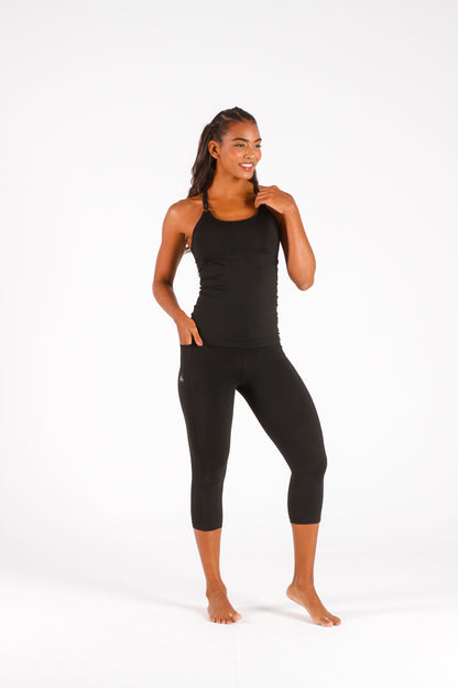 Black Pocket 3/4 Legging