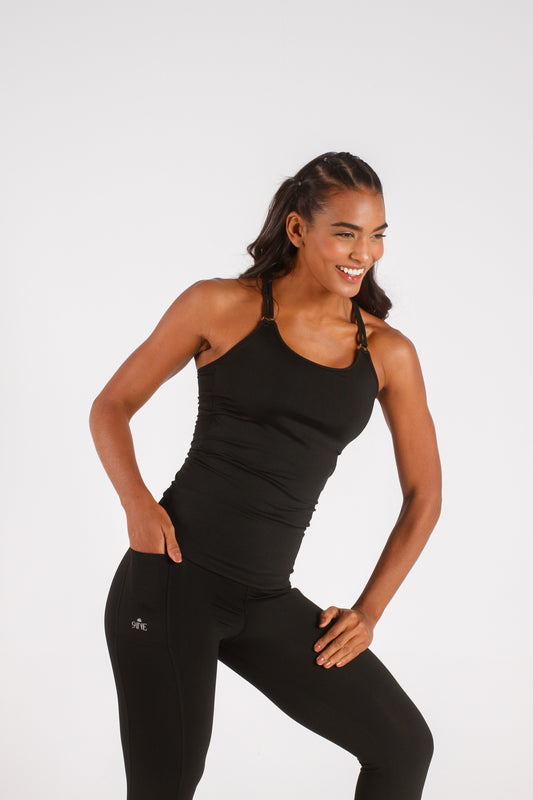 Black Racerback Tank