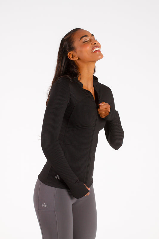 Black Ribbed Jacket
