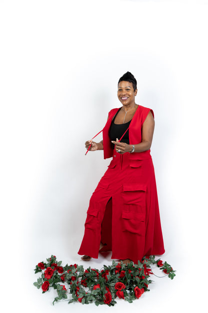 Red Cargo Skirt